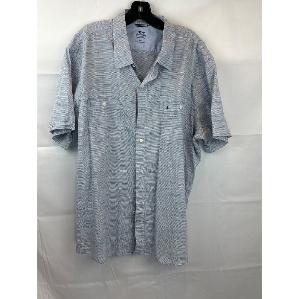 Izod Saltwater Relaxed Classics XXL Short-Sleeve Button-Up Shirt